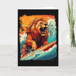 Pop Art König Dschungel Tier Löwe Paddle Board Sur Karte