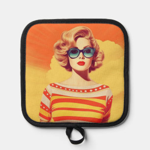 Pop-Art Küchenaccessoire, Retro-inspiriert Topflappen