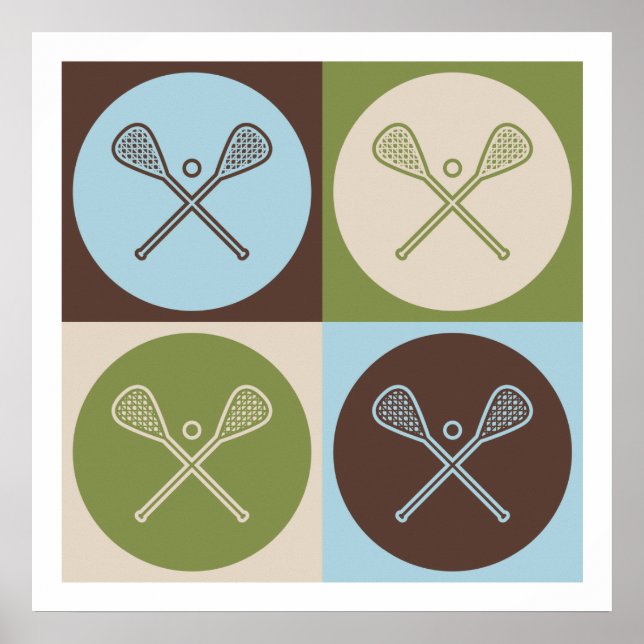 Pop Art Lacrosse Poster (Vorne)