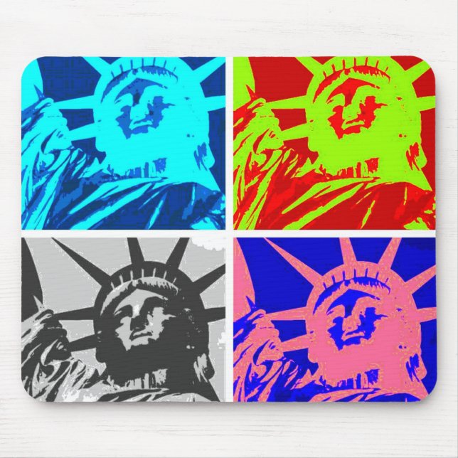 Pop Art Lady Liberty New York City Mousepad (Vorne)