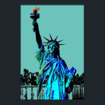 Pop Art Lady Liberty Poster<br><div class="desc">New York City Symbols Bilder und Pop Art Computer Gemälde</div>