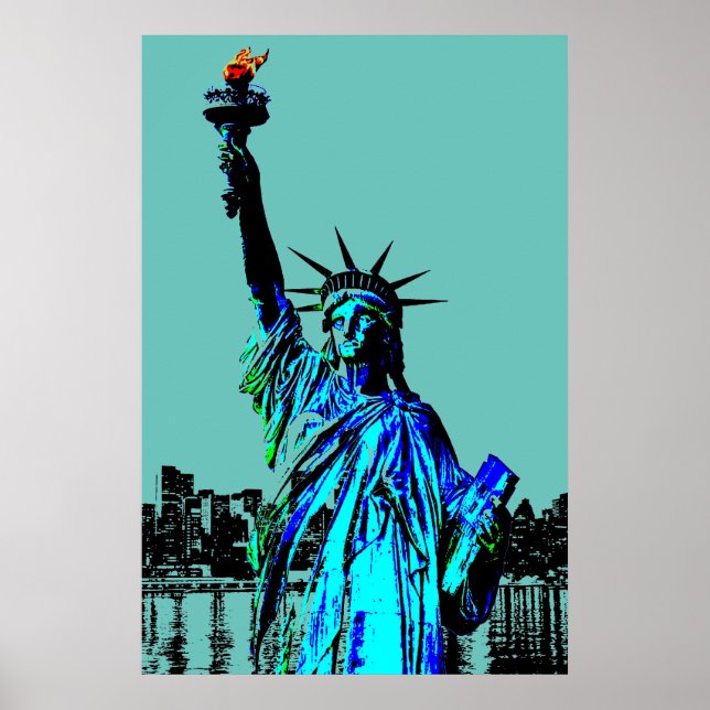 Pop Art Lady Liberty Poster (Vorne)