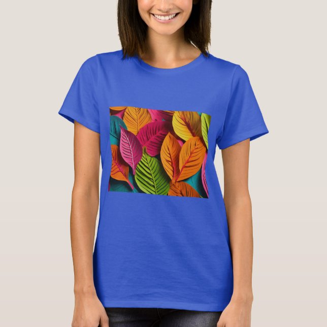 "Pop Art Leaf Burst" T-Shirt (Vorderseite)