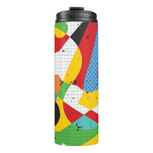 Pop-Art, lebendiger Minimalismus. Thermosbecher