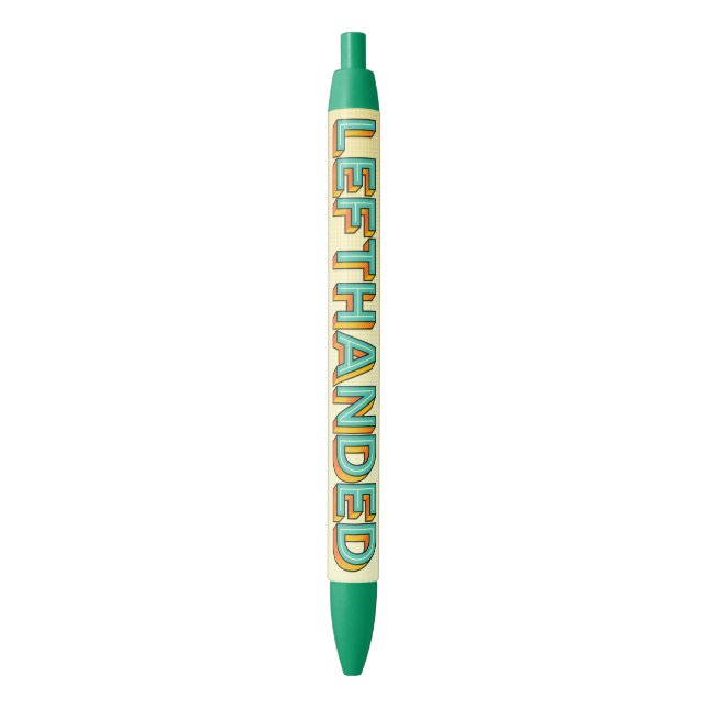 Pop Art Lefthed Black Ink Pen Kugelschreiber (Vorderseite Vertikal)