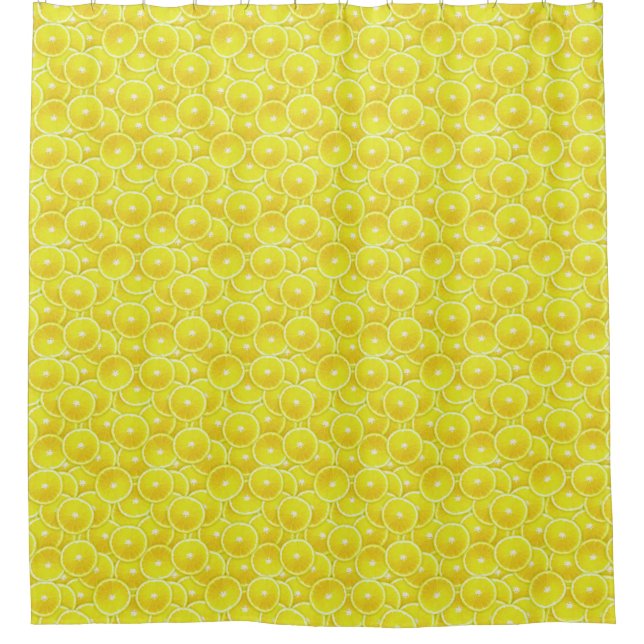 Pop Art Lemon Duschvorhang (Vorderseite)