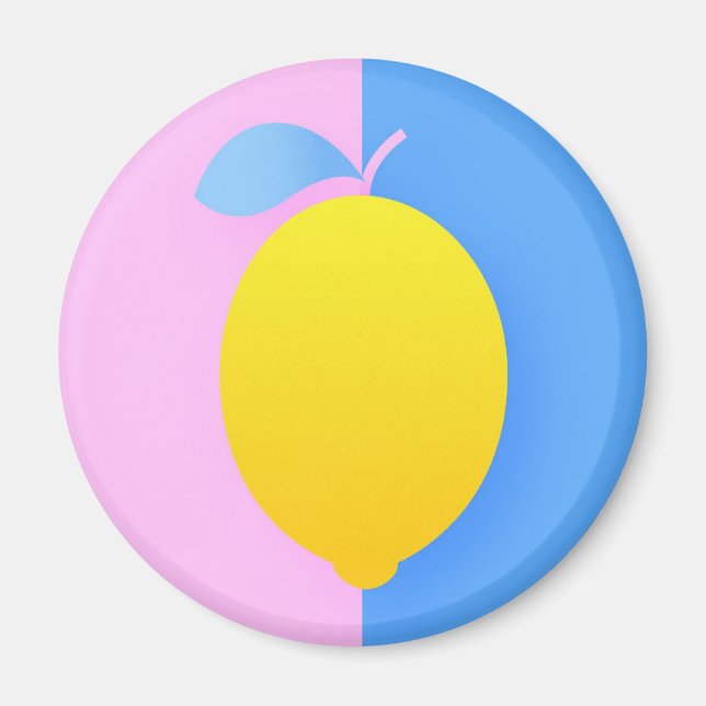 Pop Art lemon Magnet (Vorne)