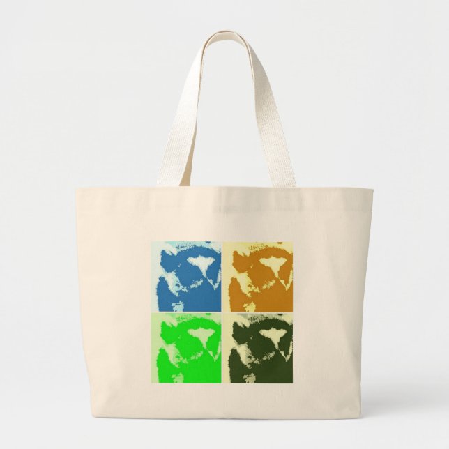 Pop Art Lemurs Jumbo Stoffbeutel (Vorne)