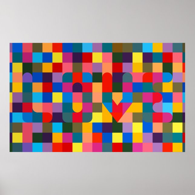 Pop Art Liebe Malerei Poster (Vorne)
