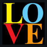 Pop Art LIEBE | Typografie Poster<br><div class="desc">Ein kleines Pop Art LIEBE typografisches Poster in Schwarz, Kirschrot, Zitronengelb, Orange und Türkisblau für die Uni Studentenwohnheim. Ein schwarzes Licht got?</div>
