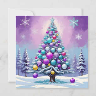 Pop Art Lila Haze Weihnachten mit Schnee