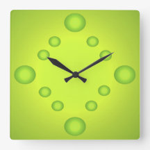Pop Art Lime Soleil Inhabituel Horloge verte 4