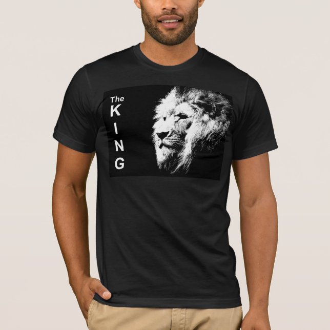 Pop Art Lion Head Elegant Herrenfrische T-Shirt (Vorderseite)