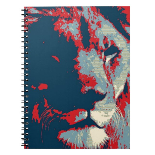 Pop Art Lion Notizblock (Vorderseite)