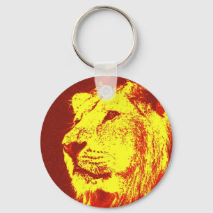 Pop Art Lion Schlüsselanhänger
