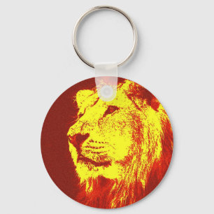 Pop Art Lion Schlüsselanhänger