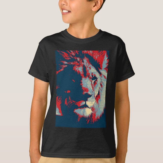Pop Art Lion T-Shirt (Vorderseite)