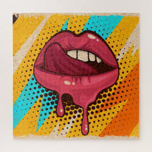 Pop Art Lippen: Vintage Trendig
