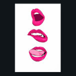 Pop Art Lips Poster<br><div class="desc">Diese blass rosa verführerischen Lippen sind nur der Pop,  den Sie für Ihre Zuhause oder Ihr Büro brauchen.</div>