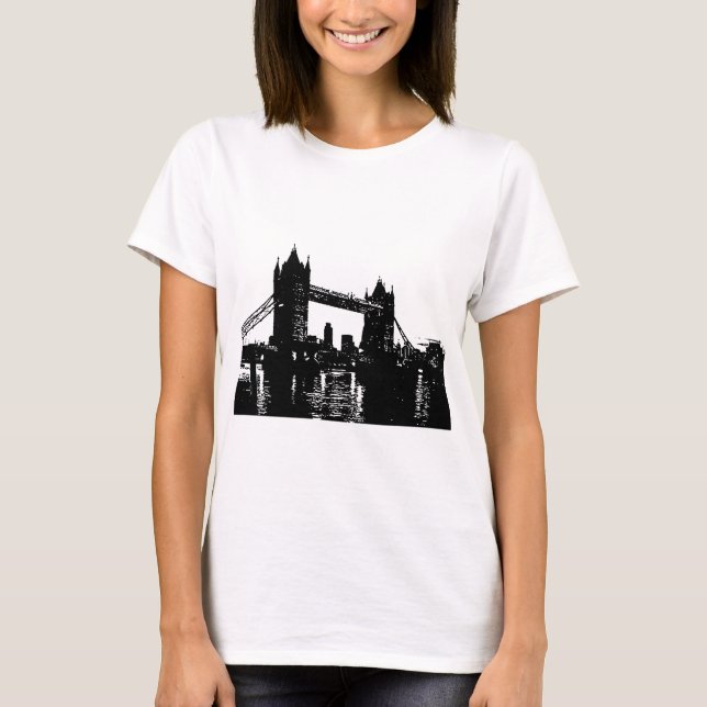 Pop Art London Tower Bridge T-Shirt (Vorderseite)
