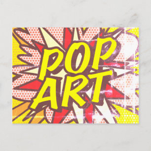 POP ART Lustige Retro-Comic-Book-Pop-Art Postkarte