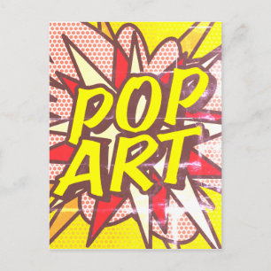 POP ART Lustige Retro-Comic- Pop-Art Postkarte