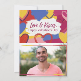 Pop-Art-Malerei zum Valentinstag Postkarte 