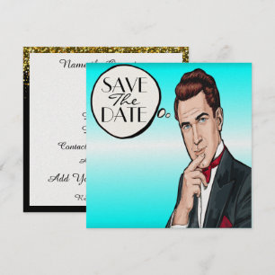 Pop Art Man Feierlichkeiten Einladung