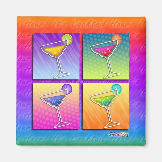 Pop Art MARGARITAS SQ. MAGNET (Vorne)