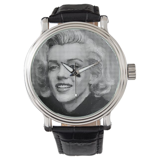 Pop Art Marilyn Armbanduhr (Vorderseite)