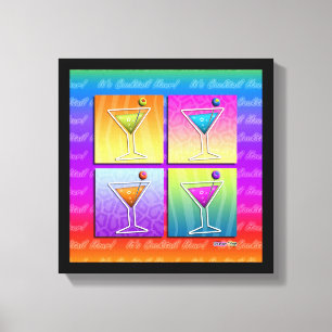 POP ART MARTINIS Galerie-verpackte Leinwand
