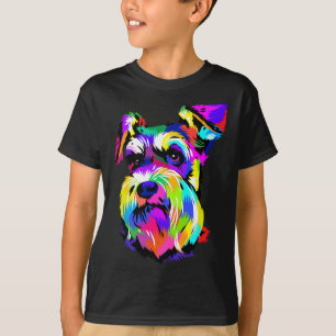 Pop Art Miniatur Schnauzer Dog Tierfreunde Behalte T-Shirt