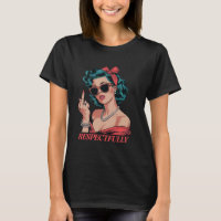 Pop Art Mittelfinger hoch, Lustiger Feminist Retro