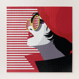 Pop-Art-Mode Frau Vintage