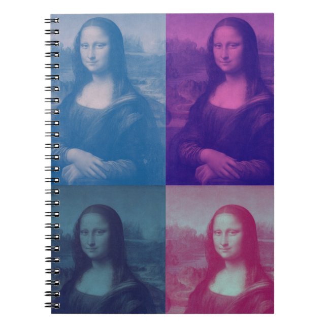 Pop Art Mona Lisa Notebook Notizblock (Vorderseite)