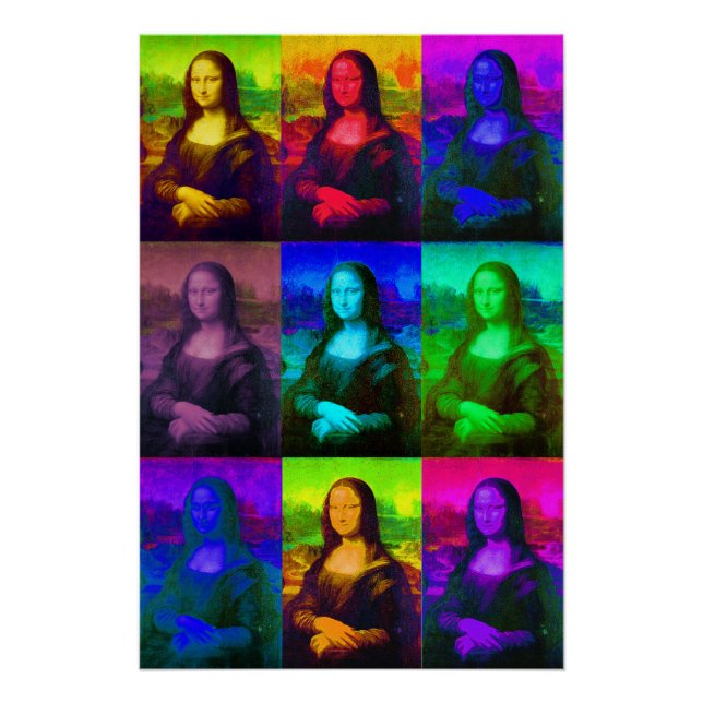 Pop Art Mona Lisa Poster (Vorderseite)