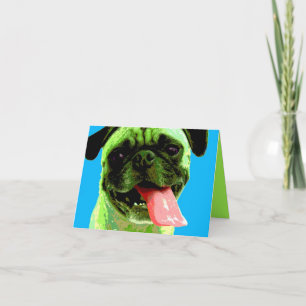 Pop Art Mops Karte