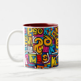 Pop art motif géométrique abstrait 28 - Mug