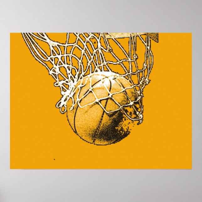 Pop Art Motivierend Basketball Poster (Vorne)