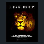Pop Art Motivierend Leadership Lion Poster<br><div class="desc">Lion Digital Artwork - Lion Head Computer Animal Art - Uni Pop Kunst - Wilde Big Cats Computerbilder</div>