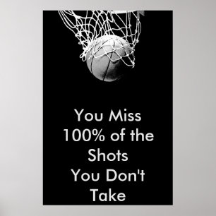 Pop Art Motivierend Zitat Basketball Poster
