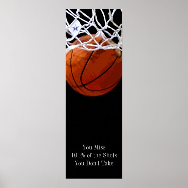 Pop Art Motivierend Zitat Basketball Türplakat Poster (Vorne)