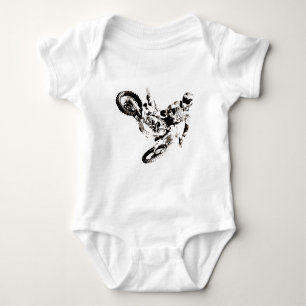 Pop Art Motocross Motorrad Sport Baby Strampler