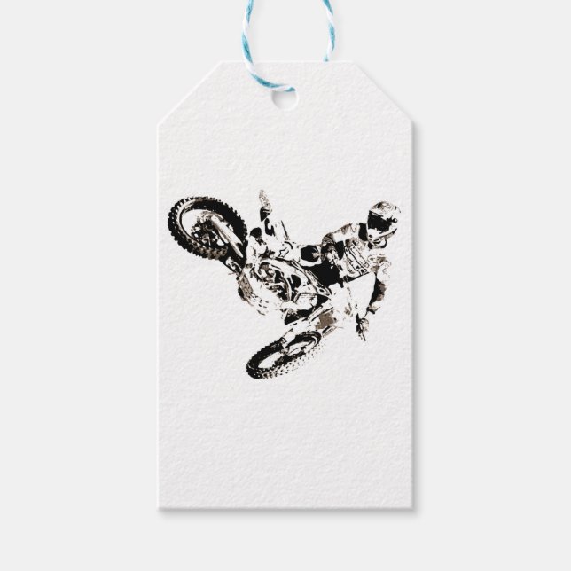 Pop Art Motocross Motorrad Sport Geschenkanhänger (Vorderseite)