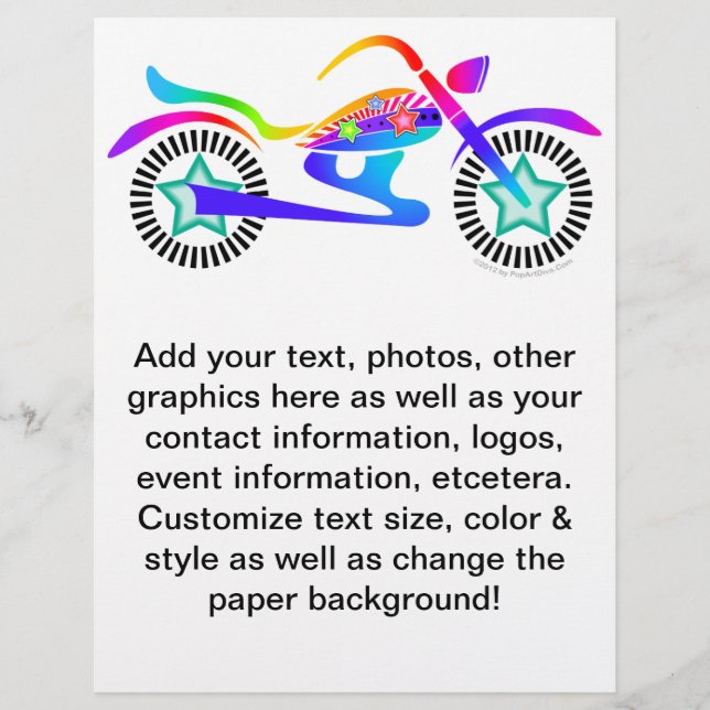 Pop Art MOTORCYCLE Werbeaktion Flyer (Vorne)