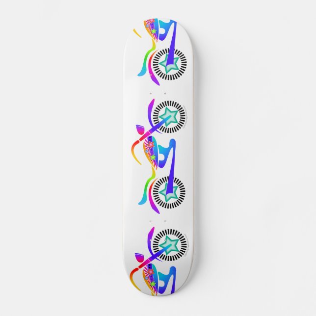 Pop Art MOTORRAD Skateboard (Vorderseite)
