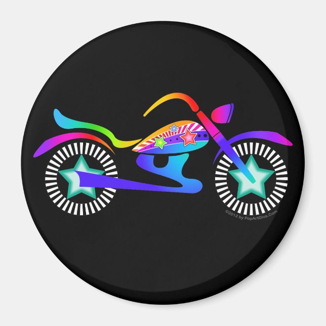 Pop Art MOTORRAYCLE Magnet (Vorne)