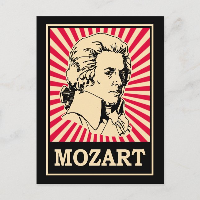 Pop Art Mozart Postkarte (Vorderseite)