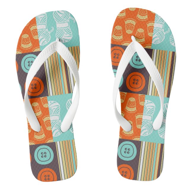 Pop-Art-Muster - Nähen Flip Flops (Fußbett)