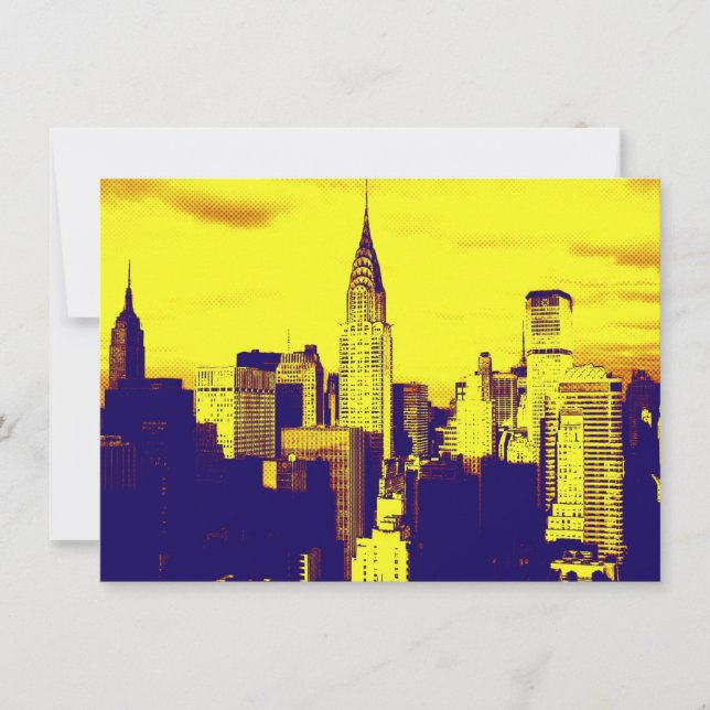 Pop Art New York City Einladung (Vorderseite)